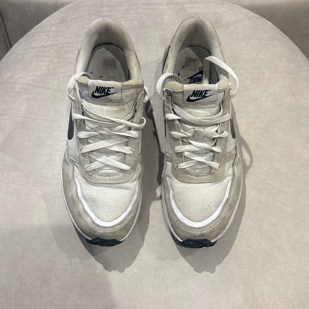 Nike Cream and Black Athletic Shoes
